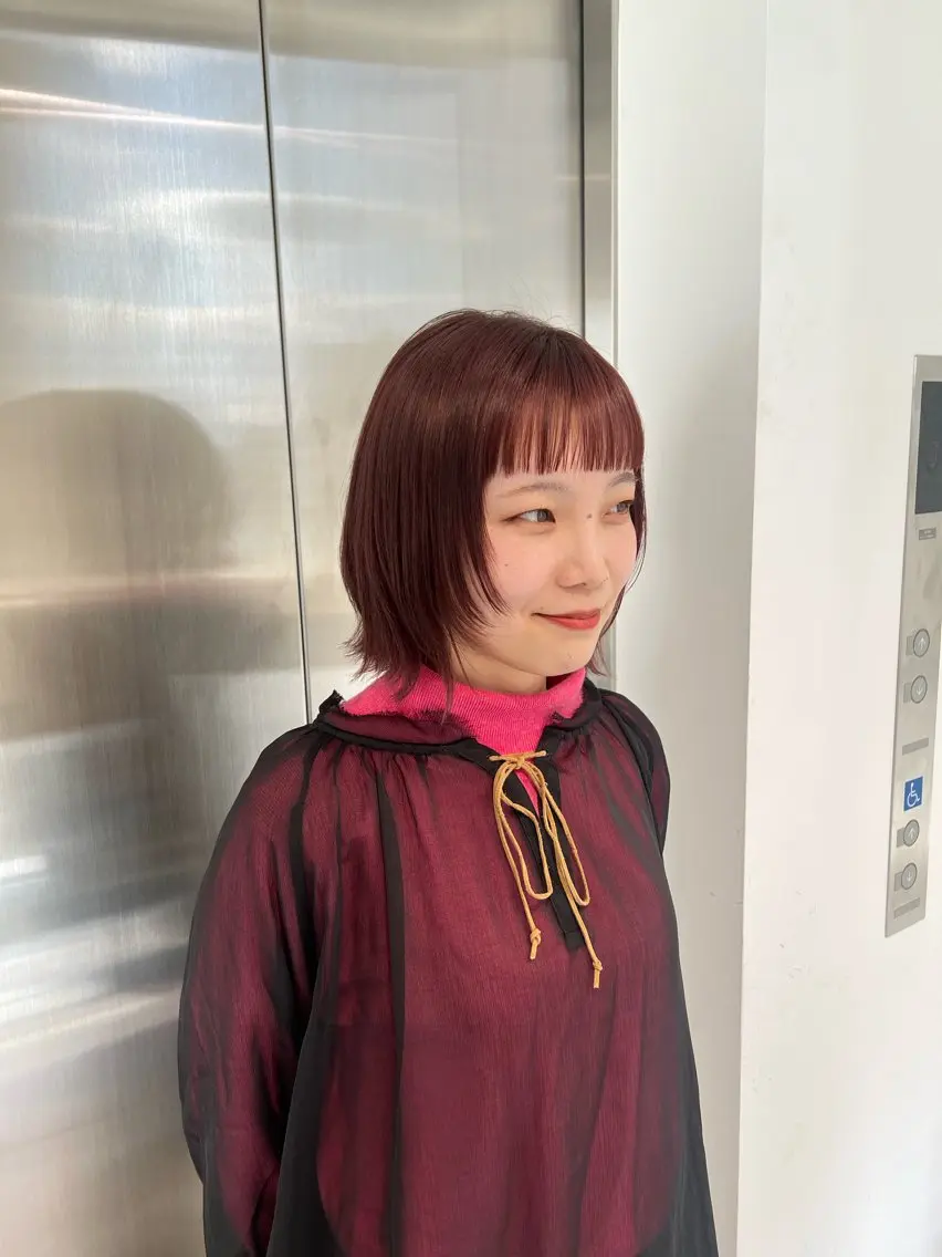 ミディアム カラー カット ヘアカラー トリートメント 赤みゼロ/透明感 カラー🔅KANTAのヘアスタイル