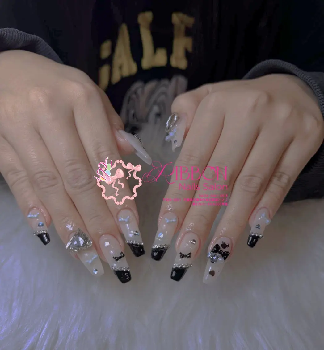 ネイル チークネイル フットネイル フレンチネイル グラデーション 韓国ネイル ハンドネイル Ribbonnail salonのネイルデザイン