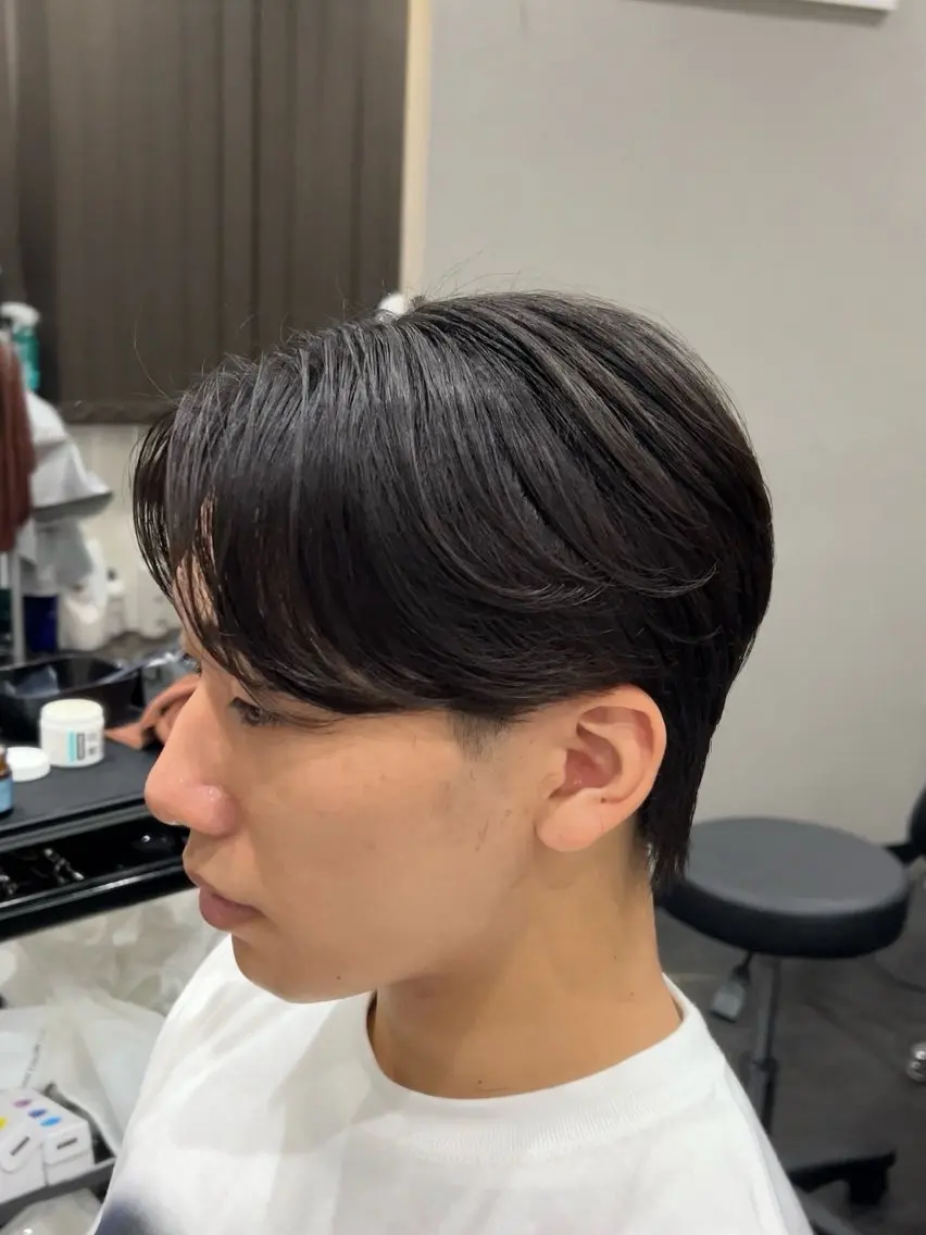 ミディアム メンズ 縮毛矯正 福井 太暉のヘアスタイル
