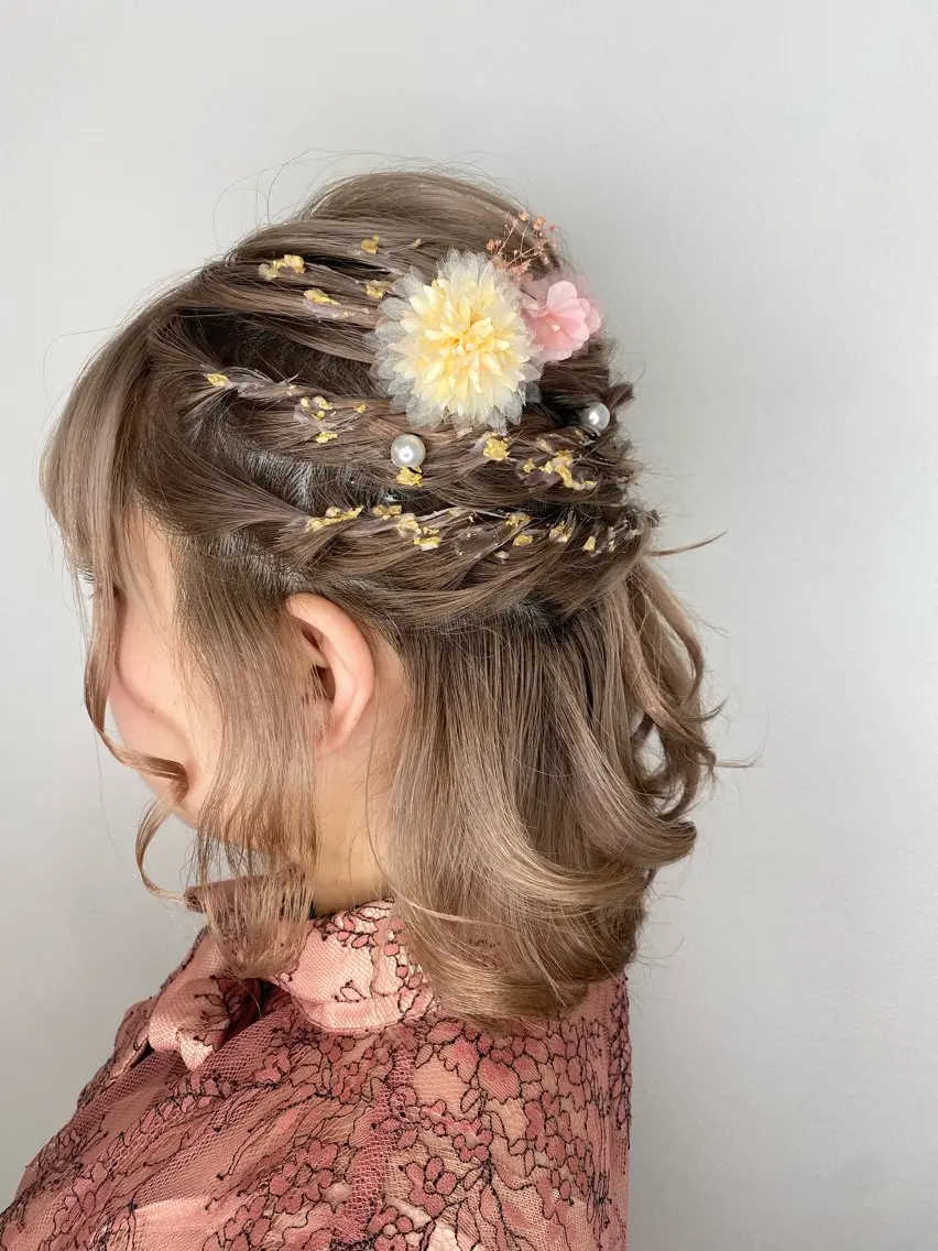 ショート ヘアアレンジ ボブ ヘアセット Hiroshi ヒロシのヘアスタイル