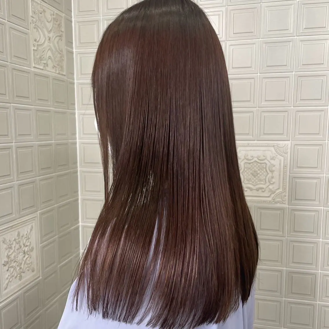 ロング 縮毛矯正 TRIELA栗栖 庵のヘアスタイル