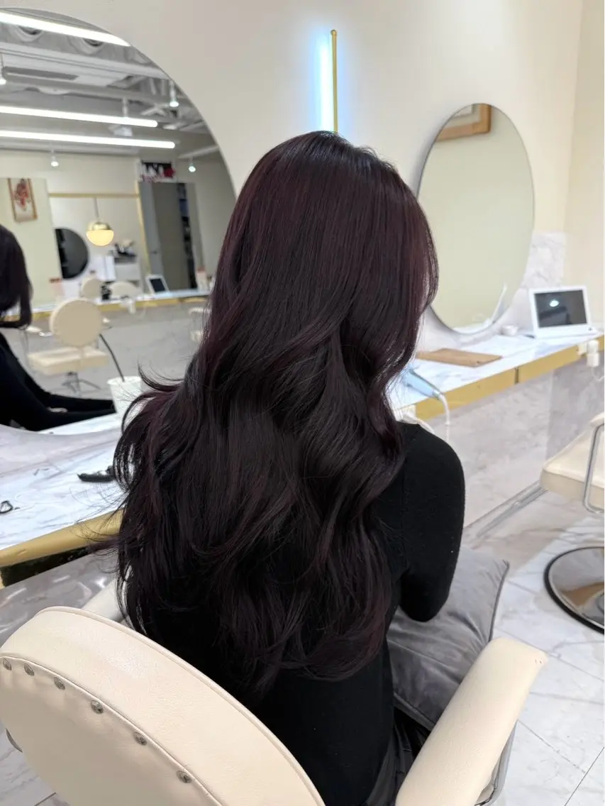 セミロング カラー ヘアアレンジ ヘアカラー 모모(momo)🍑 本場韓国ヘア🪽‪のヘアスタイル