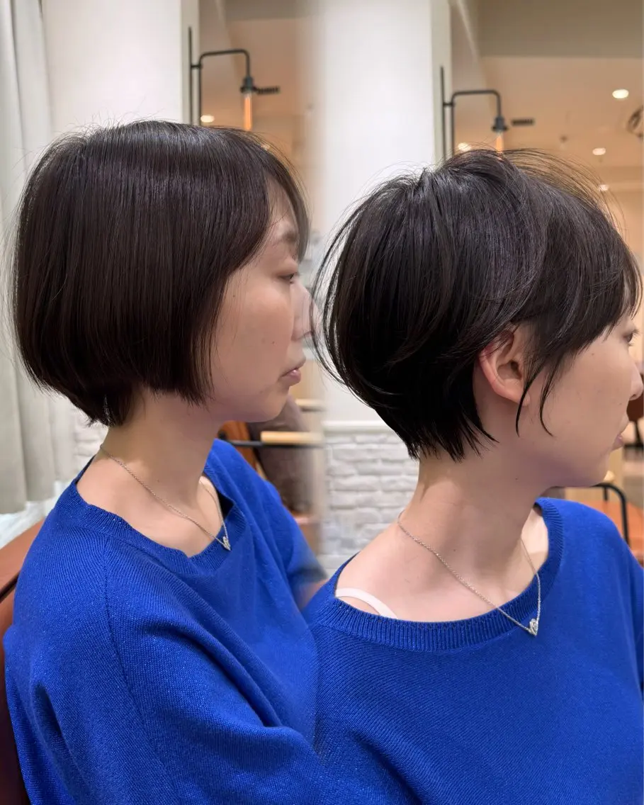 ショート カラー 似合わせカット ショートヘア カット ヘアカラー お悩み解決ショート/ 似合わせカット/といのヘアスタイル