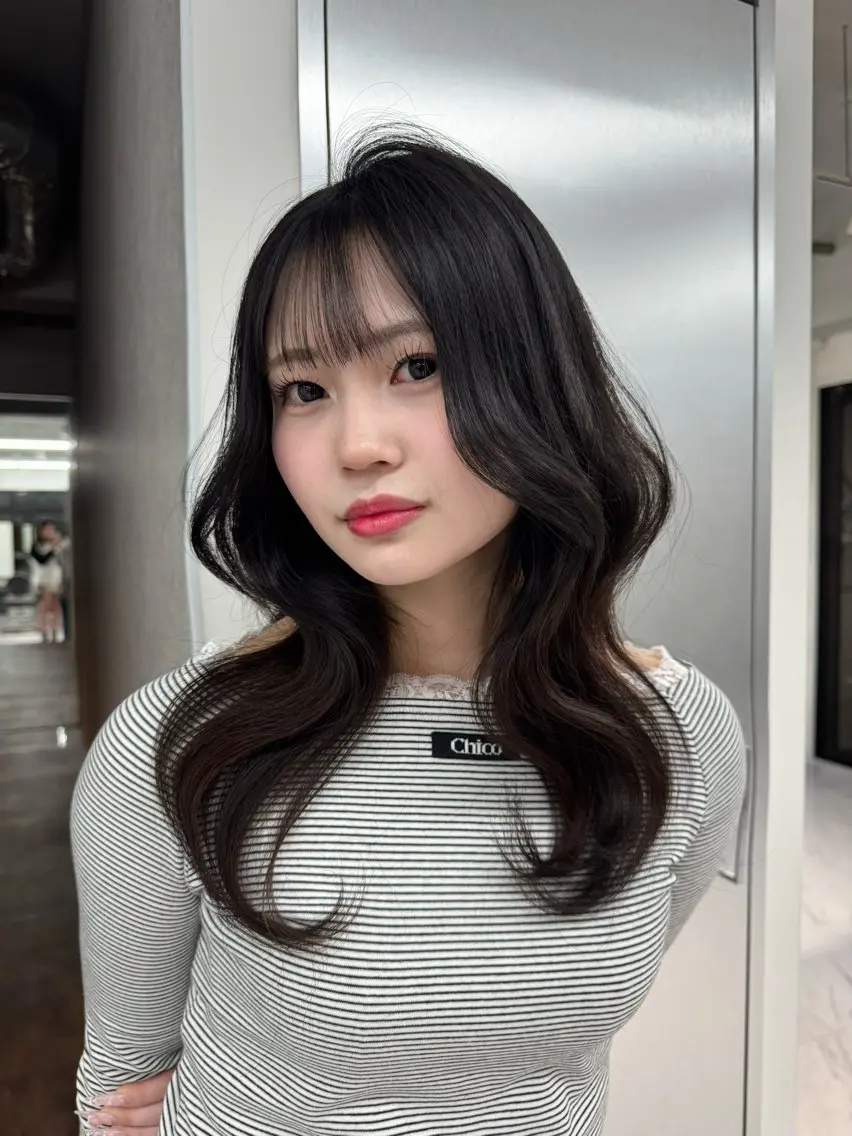 セミロング ヘアカラー トリートメント ヘアセット vivie Madokaのヘアスタイル