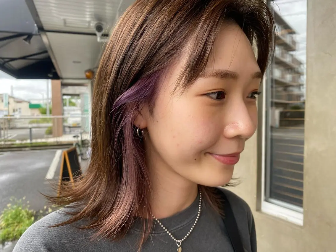 カラー インナーカラー ラベンダーカラー 柔らかカラー🥛 mayucoのヘアスタイル