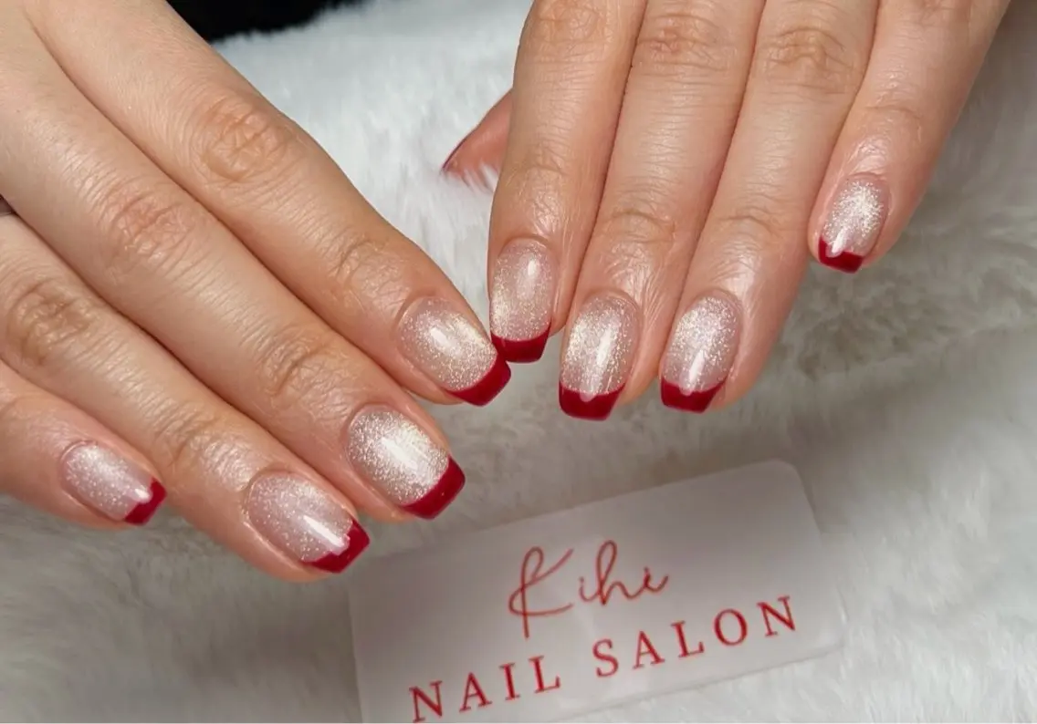 ネイル アートネイル フレンチネイル ジェルネイル グラデーション 韓国ネイル Nail Kihi アミ🌷のネイルデザイン