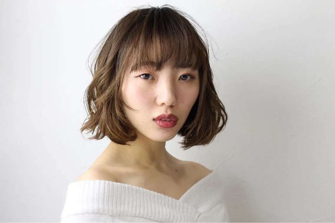 ショート パーマ ボブ カット ヘアカラー トリートメント 💛丁寧さNo.🥇 🧸片山智裕💛のヘアスタイル
