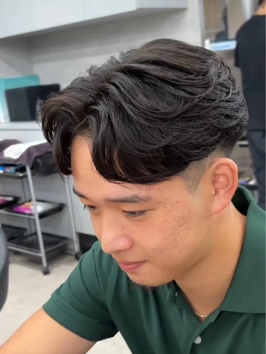 ショート パーマ メンズ メンズパーマ ニュアンスパーマ メンズパーマカット 達人/涼のヘアスタイル