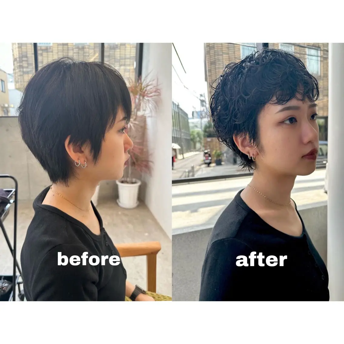 ショート パーマ カット パーマ お悩み解決パーマ hana🩰のヘアスタイル