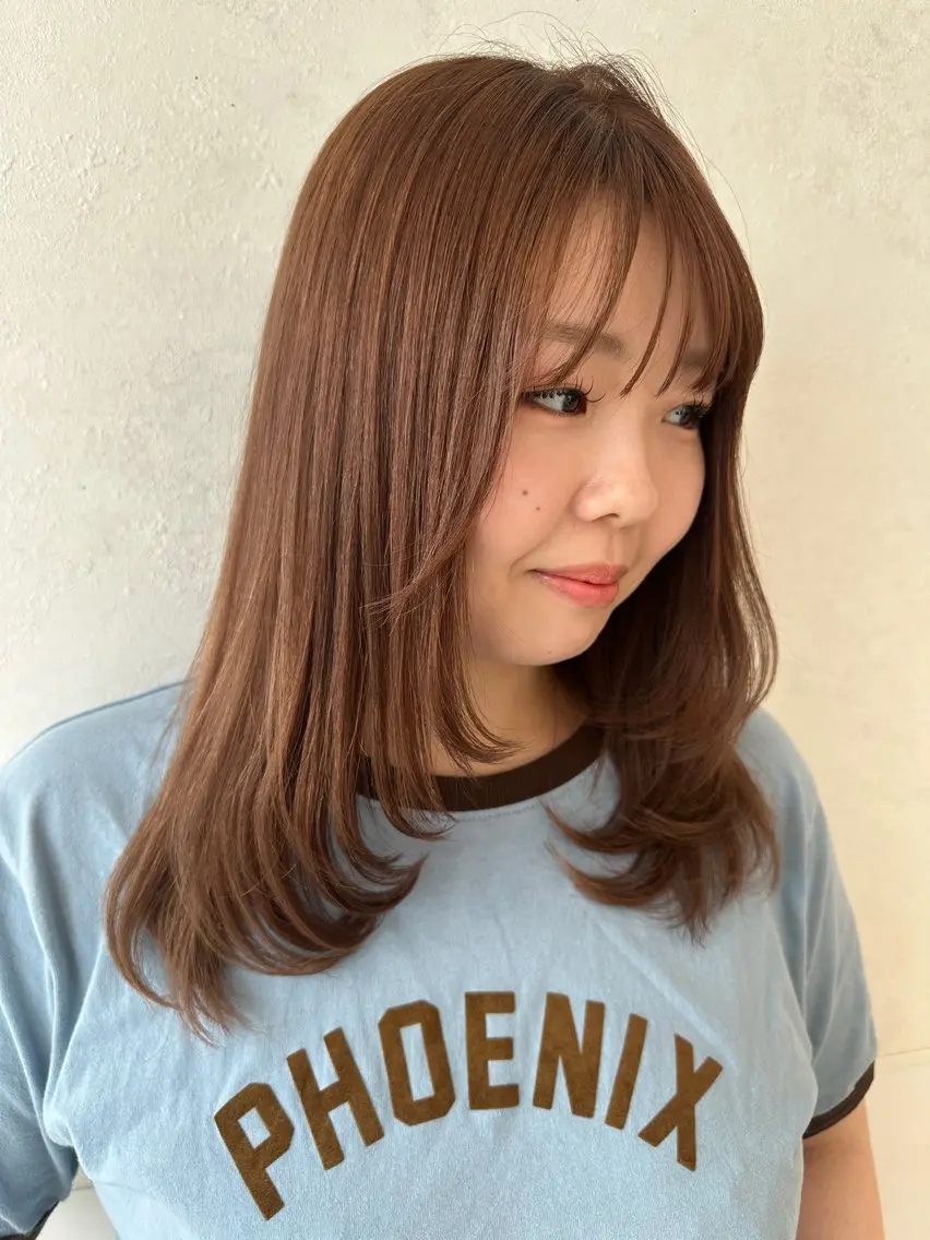 ミディアム レイヤーカット カット ヘアカラー トリートメント 明日空きあり‼️ レイヤースタイル🩷のヘアスタイル