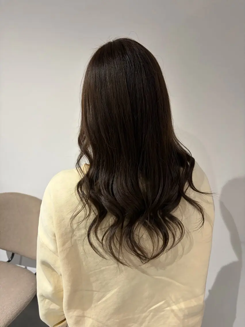 セミロング カラー ブラウンカラー オリーブブラウン 雰囲気重視メンズ パーマ/モデル/小畑のヘアスタイル