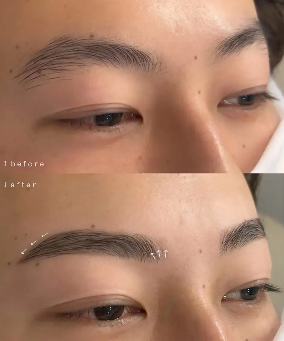 ハリウッドブロウ　眉カット＋眉毛パーマの写真
