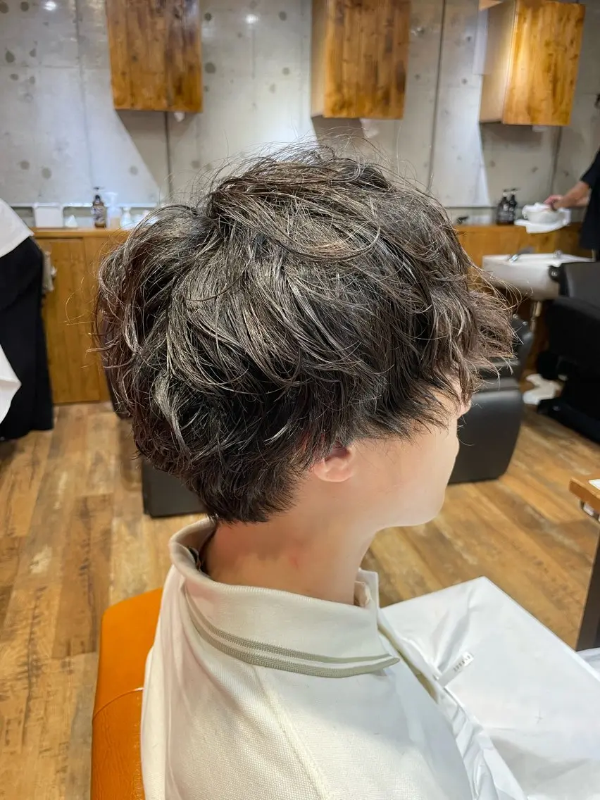 ショート パーマ メンズ カット パーマ トリートメント 🔥メンズ特化パーマ 🦖増田弘明🦖のヘアスタイル