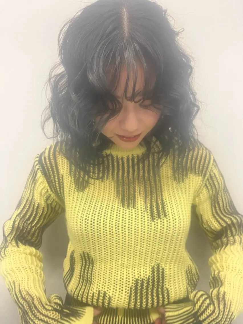 ミディアム カラー yuan tanakaのヘアスタイル