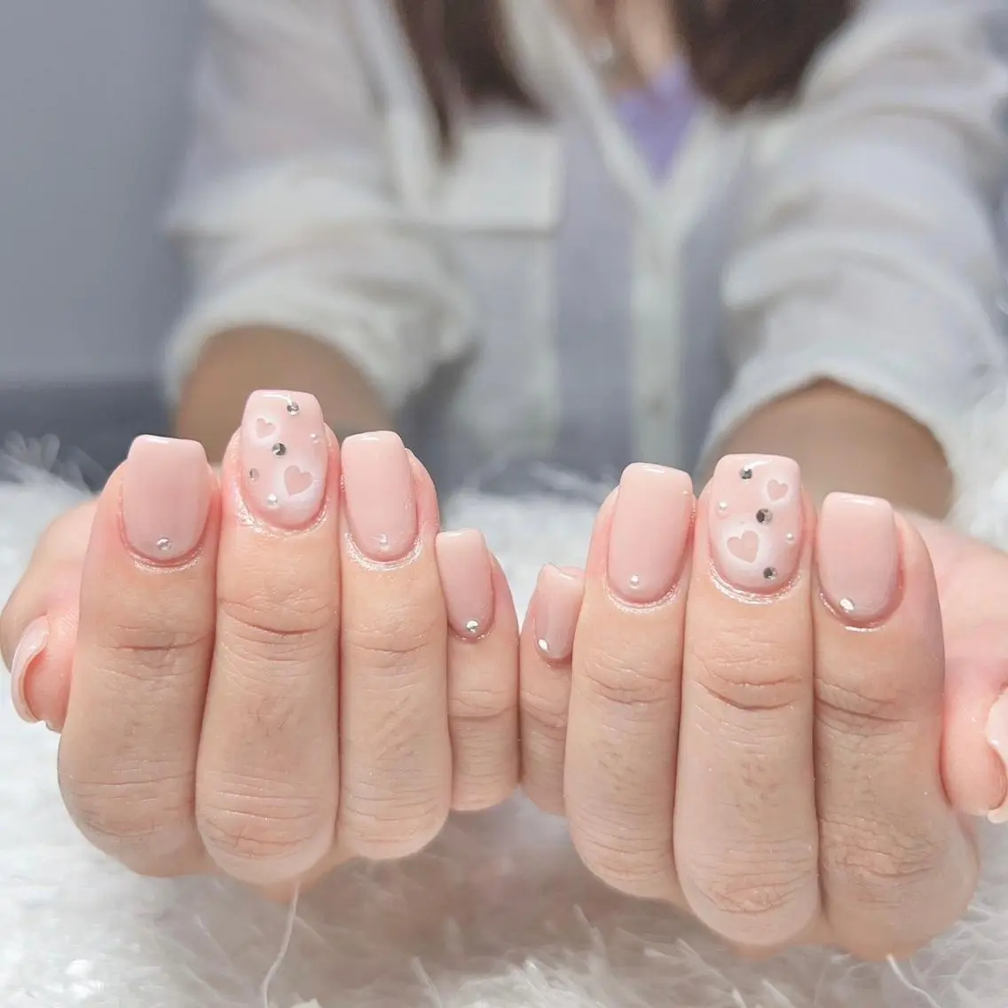 ネイル 長さ出し ジェルネイル グラデーション 韓国ネイル マグネットネイル ハンドネイル Nail&eye Belire 新宿のネイルデザイン