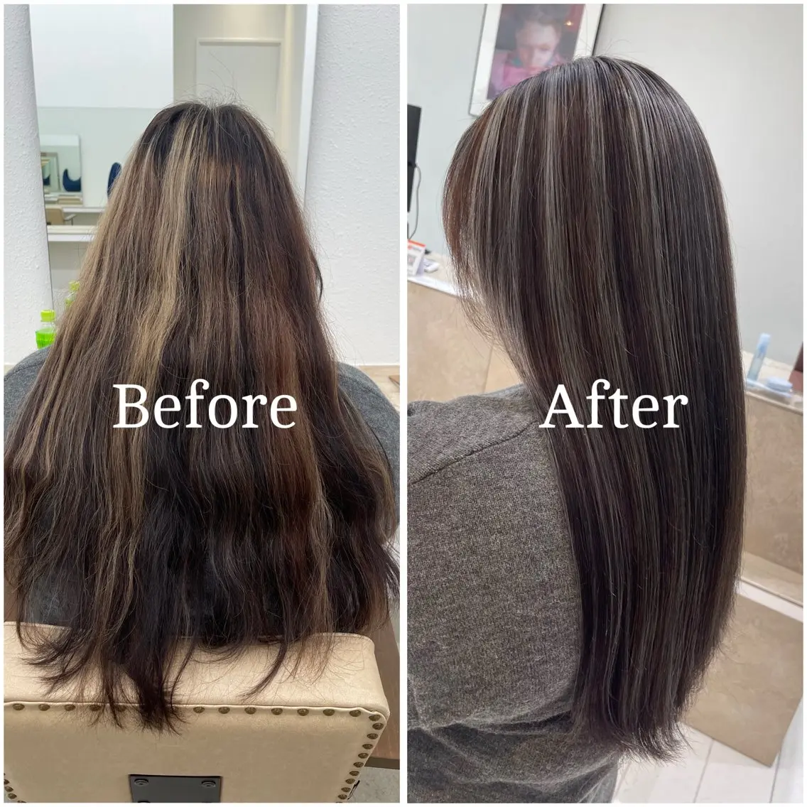 ロング カラー ブリーチ デザインカラー 似合わせカット 縮毛矯正 ムラ修正/ ハイトーン💖Riaのヘアスタイル