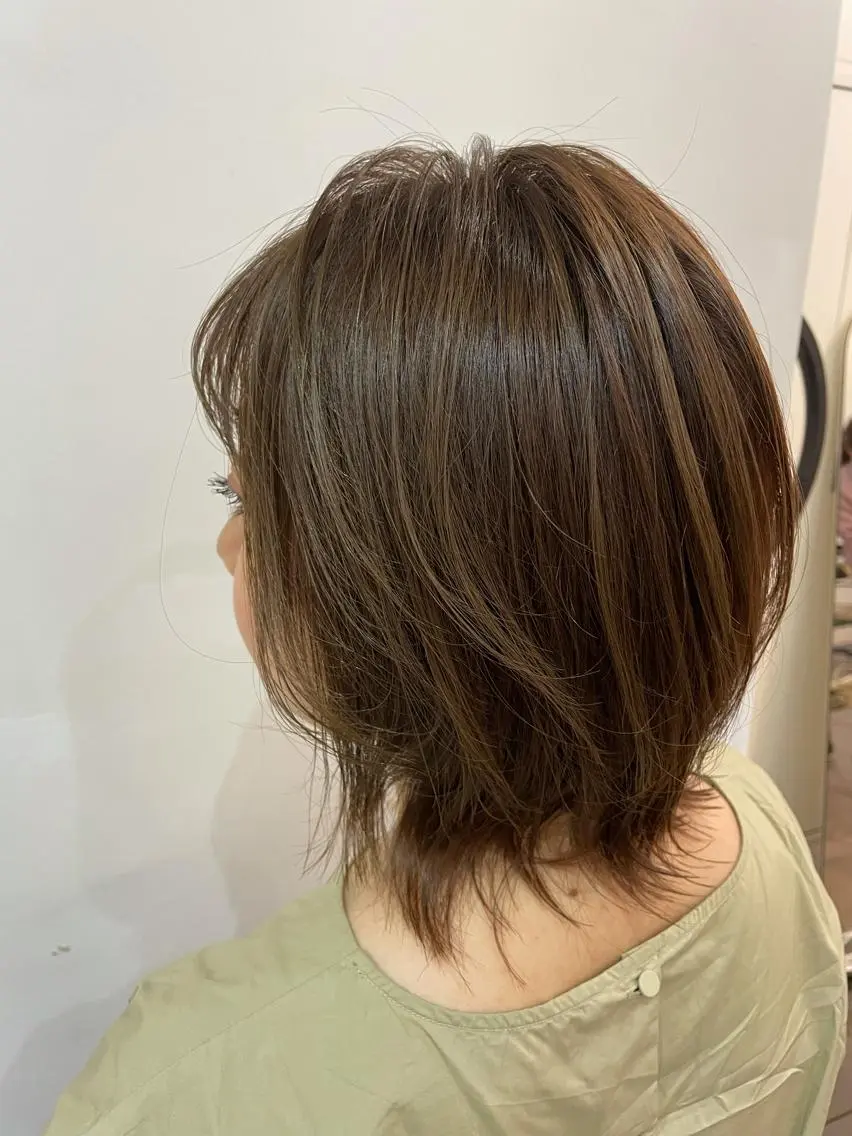 🌟カット＋艶カラー🌟スタイルにお悩みの方お任せ下さい！オシャレに可愛く大変身💗　透明感あるカラー得意です🙆‍♀️の写真