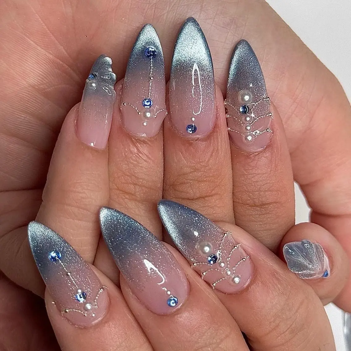 ネイル チークネイル 桜ネイル フラッシュネイル フットネイル フレンチネイル Sora Nail Ayaseのネイルデザイン