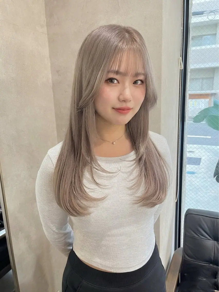 セミロング レイヤーカット ヘアカラー RIENS aura /konokaのヘアスタイル