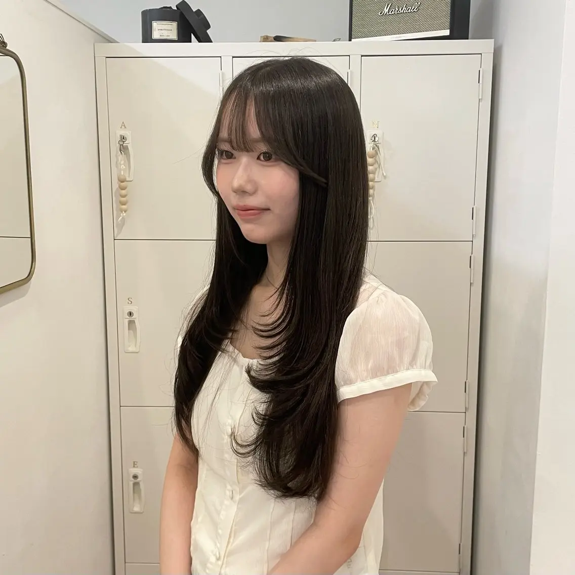 ロング カラー 顔周りカット カット ヘアカラー トリートメント canon/レイヤー /透明感カラーのヘアスタイル