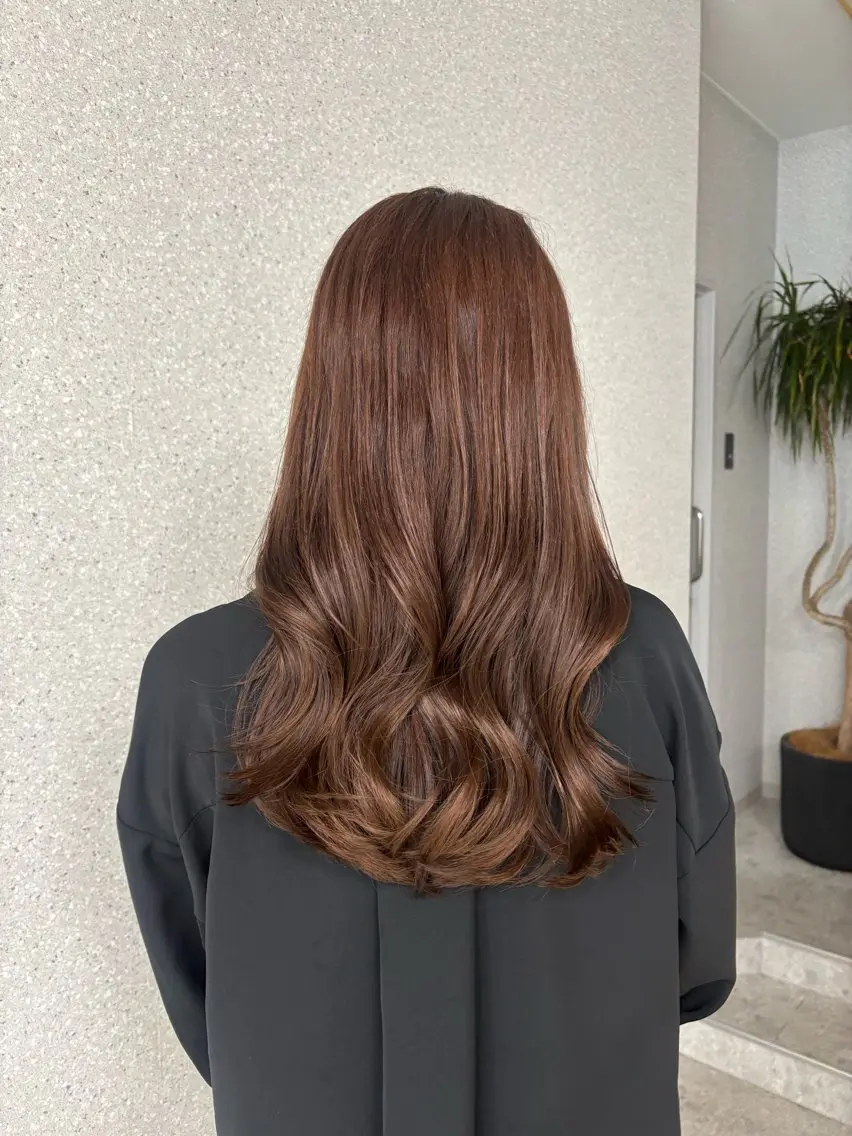 セミロング カラー ヘアアレンジ ブリーチ 透明感カラー ブリーチなしカラー トリートメント 艶カラー¦モテヘア¦ まなみ🎀💞のヘアスタイル