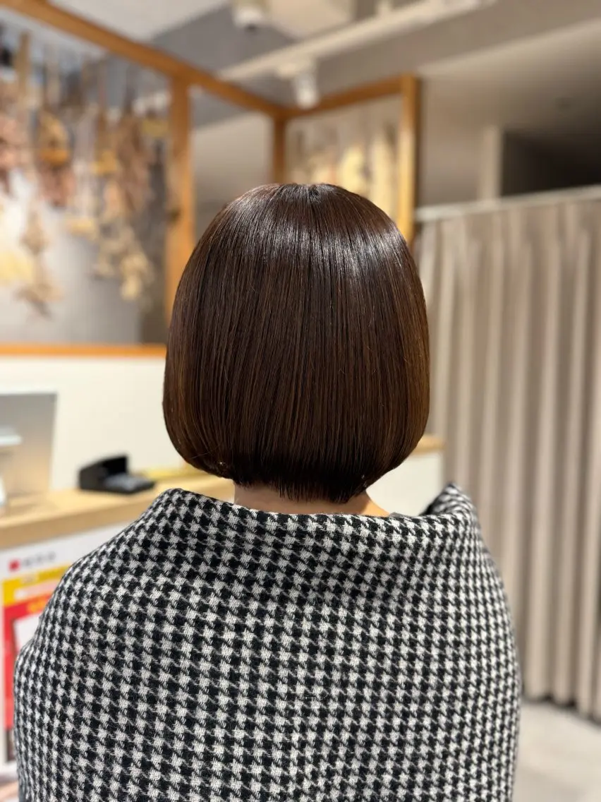 ショート ボブ 顔周りカット 韓国風ヘア レイヤーカット anju.カット 透明感カラー/パーマのヘアスタイル