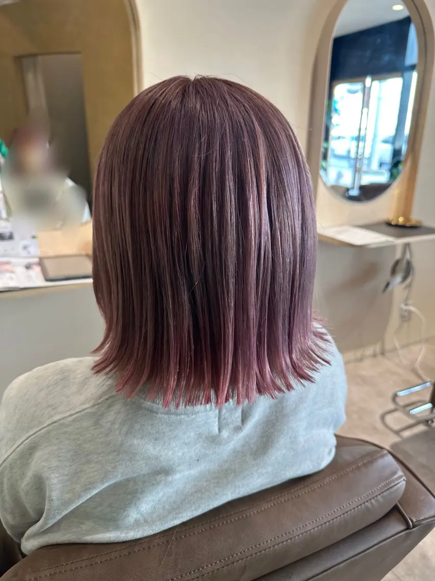 カラー ピンクカラー カット ヘアカラー 高橋 那美のヘアスタイル