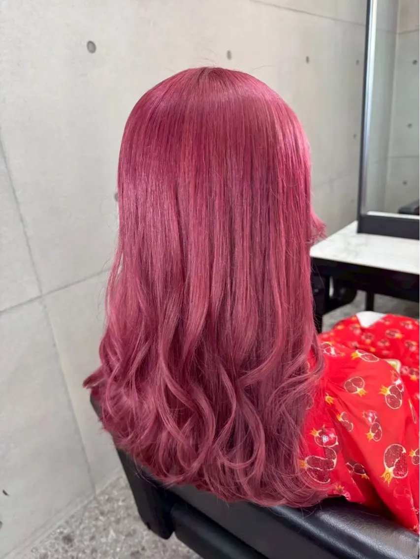セミロング ヘアカラー トリートメント ケアブリーチ🍒 YUIのヘアスタイル