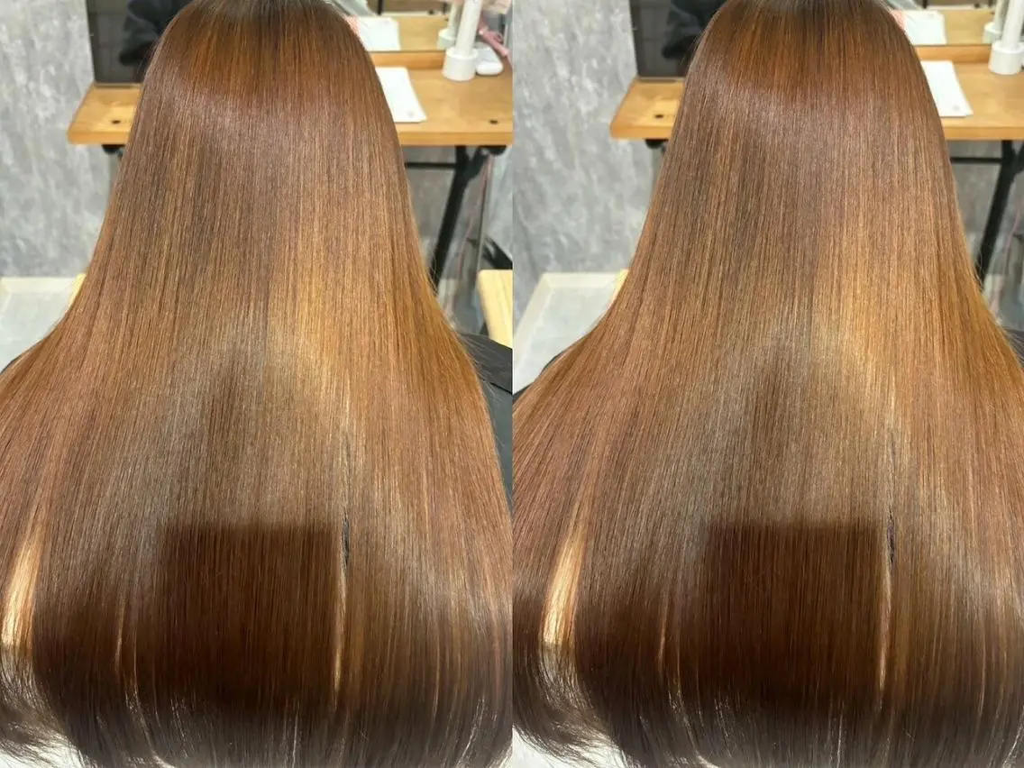 ロング 髪質改善 ヘアカラー トリートメント KAEDE💖 縮毛矯正/艶カラーのヘアスタイル