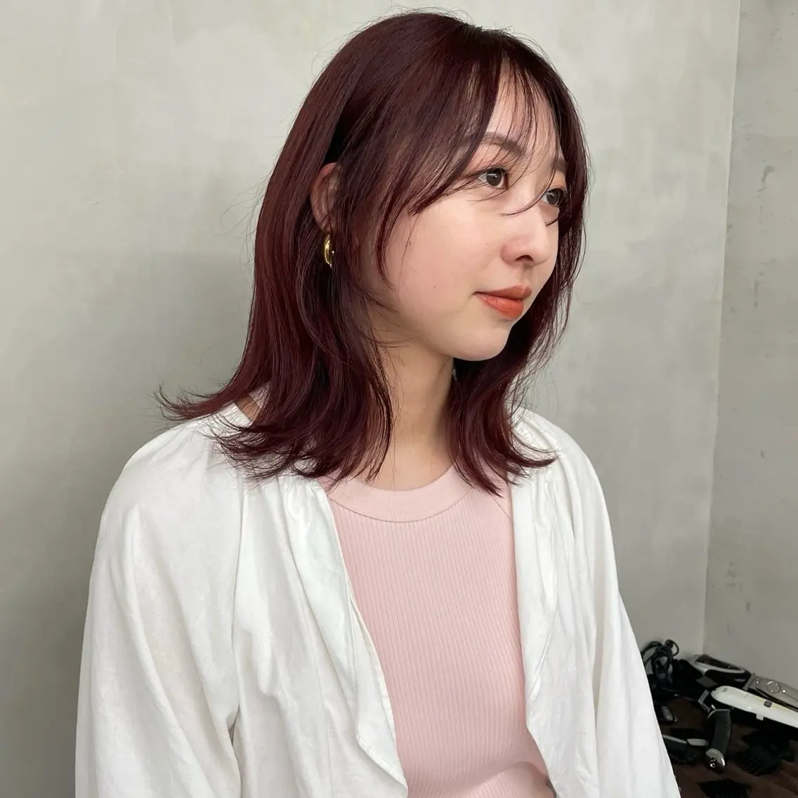 ミディアム カラー カット ヘアカラー トリートメント 🤍ブリーチなしカラ ー/渋谷/YUU🤍のヘアスタイル