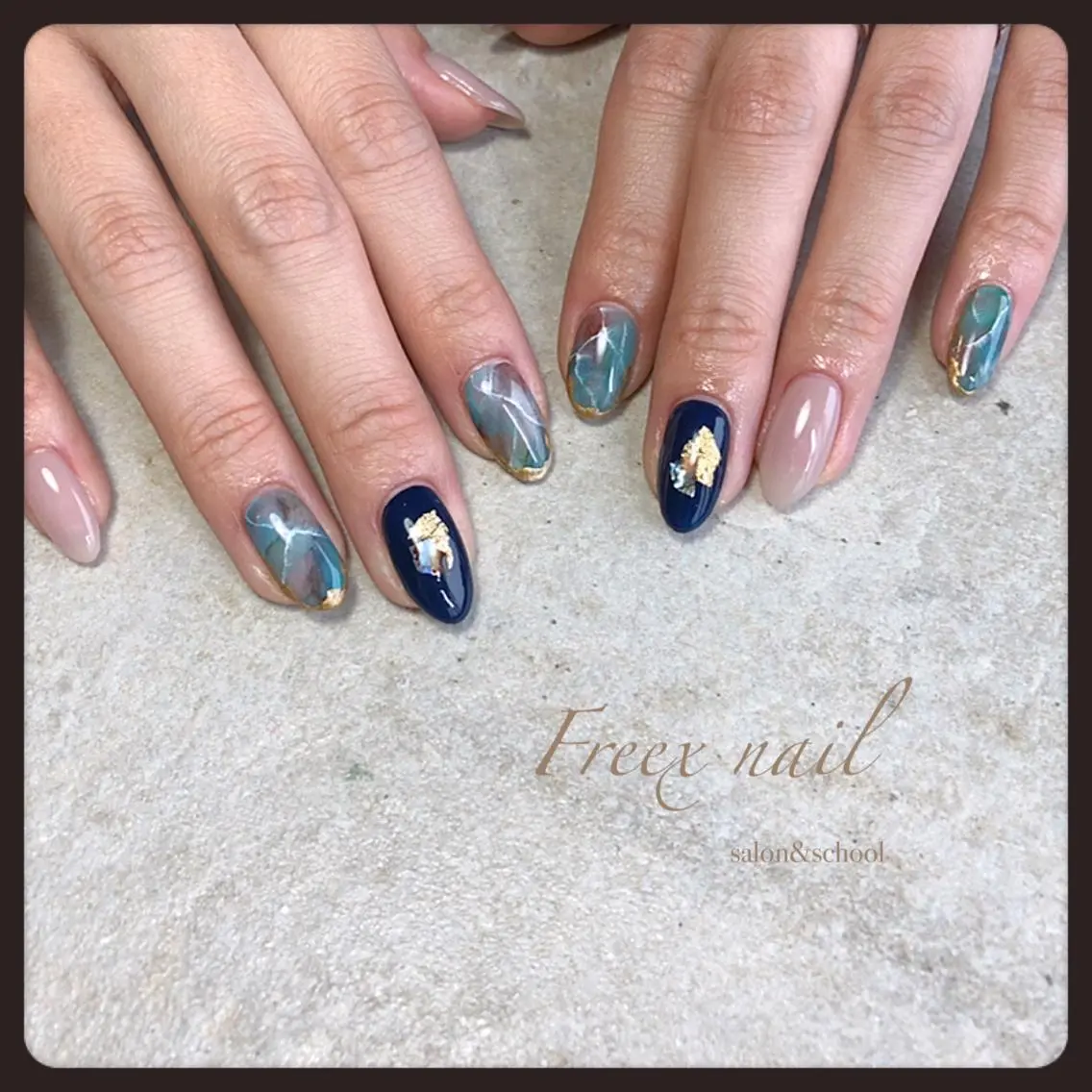 ネイル 大理石ネイル(マーブル) freex nail /ニュアンス/個性派のネイルデザイン