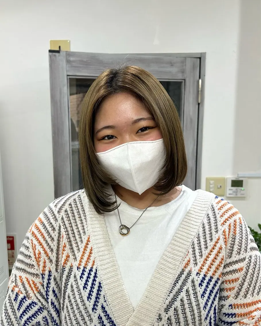 ショート ボブ 顔周りカット レイヤーカット 寺川留以 /カットモデル募集中のヘアスタイル