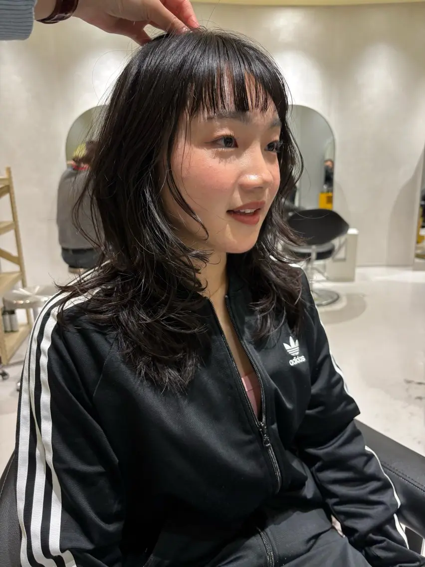 セミロング 한국에English OK🌼unaのヘアスタイル