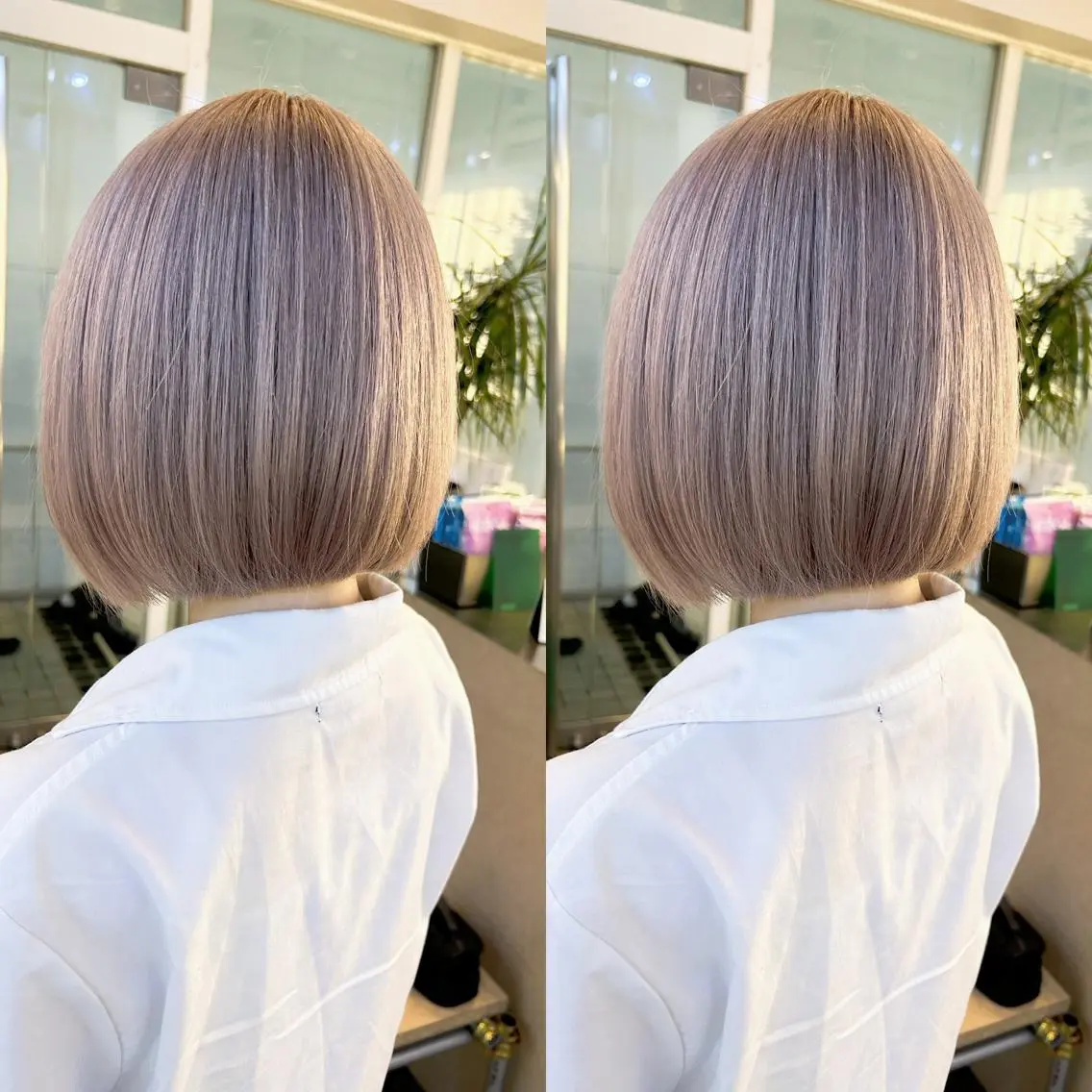 ミディアム カラー ヘアカラー トリートメント yoriダブルカラー 代表すがわらのヘアスタイル