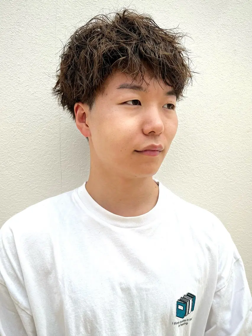 パーマ メンズ カット パーマ たけなか ゆいのヘアスタイル
