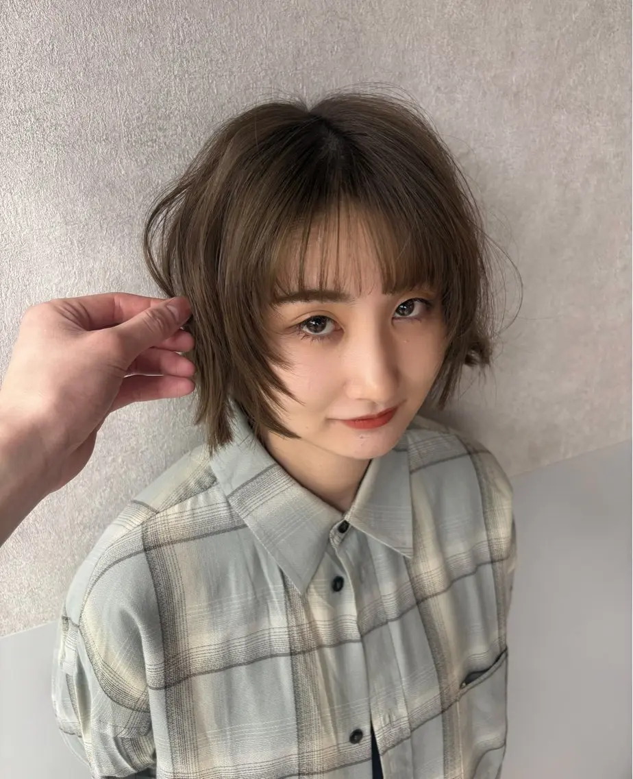 ショート カラー ボブレイヤー ダブルカラー ボブ レイヤーカット Yuta✂︎ 韓国レイヤー🪽のヘアスタイル