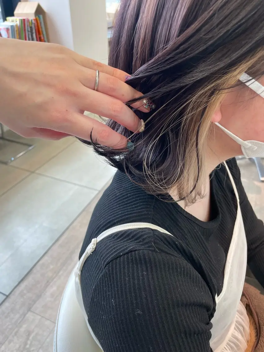 ミディアム カット ヘアカラー 松佐 ゆかりのヘアスタイル