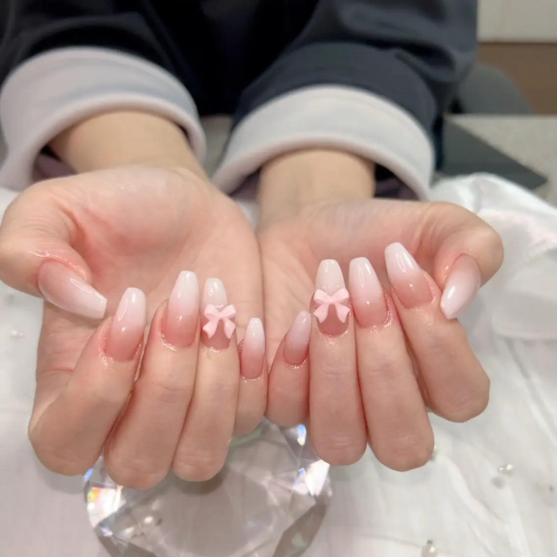 ネイル アートネイル フレンチネイル ジェルネイル グラデーション マグネットネイル ハンドネイル Cute Tips nailのネイルデザイン