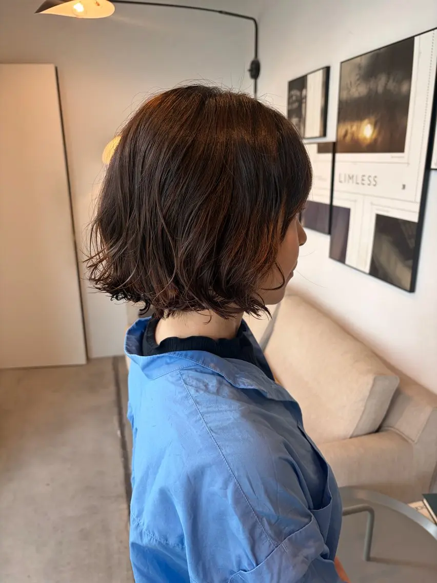 レディースカット+パーマモデルの写真
