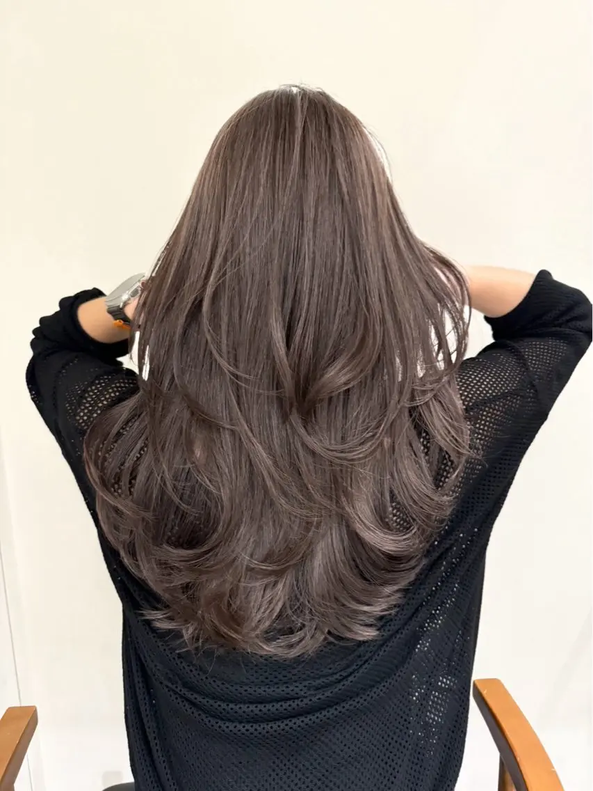 ロング カラー 透明感カラー グレージュ 🎀韓国ヘア× 透明感カラー🎀正源のヘアスタイル