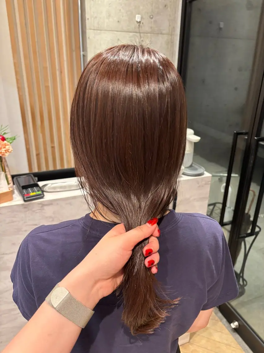 セミロング 透明感カラー🤎/ ツヤカラー/さくらのヘアスタイル