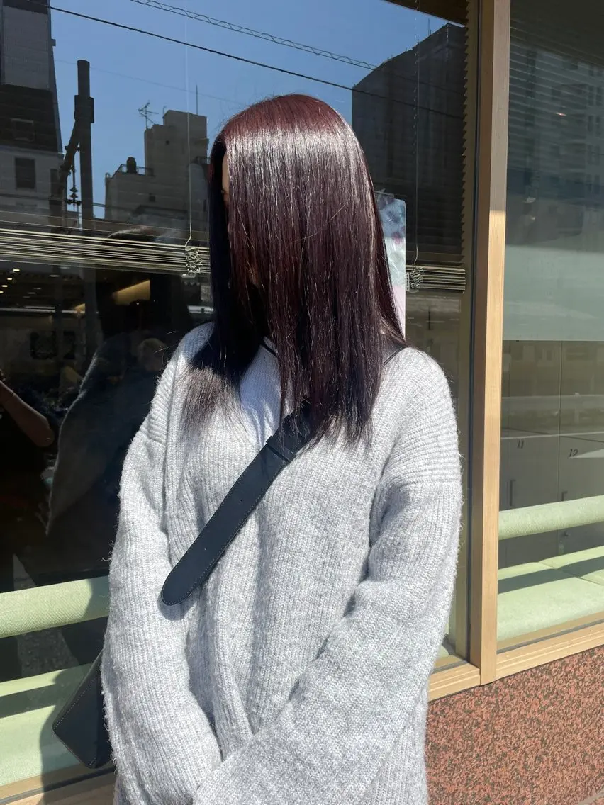 ロング カラー ブラウンカラー パープルカラー 髪質改善/Bloss om🌷高橋沙衣のヘアスタイル