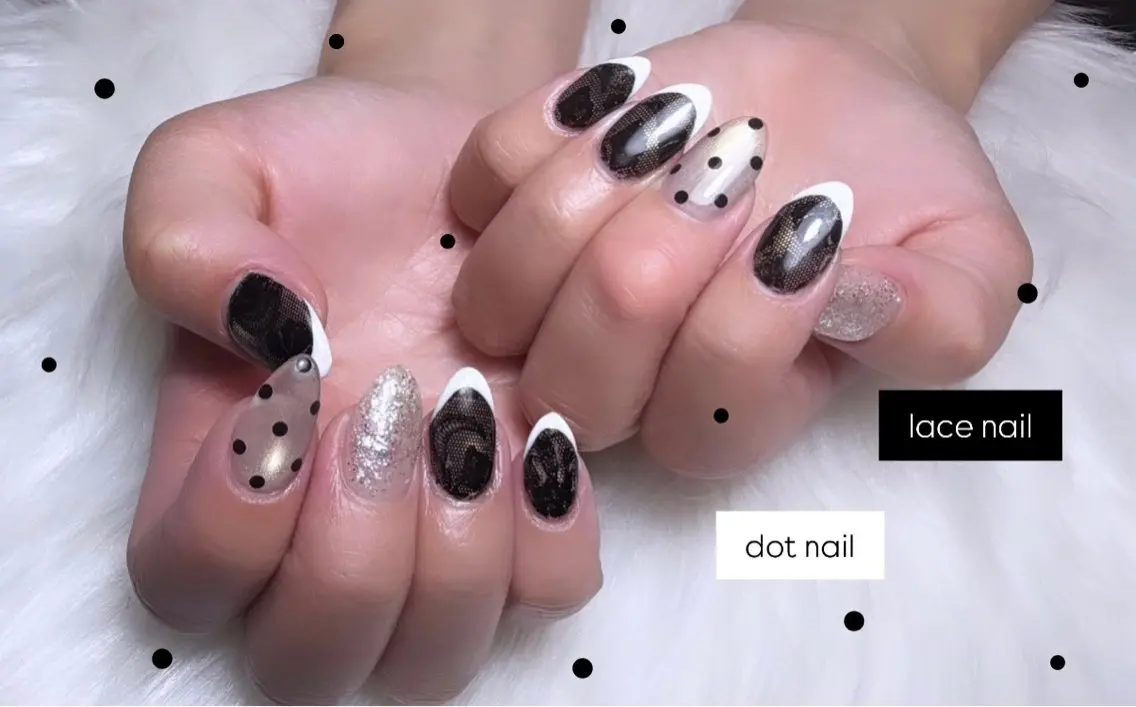ネイル ドット レース from R room_nailのネイルデザイン