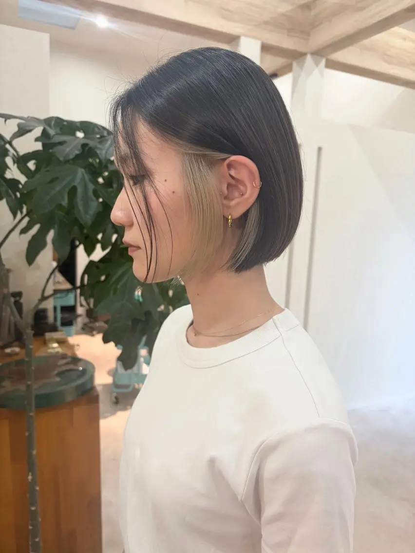 カラー ヘアカラー トリートメント 透明感カラー/インナ ーカラー/木谷友哉のヘアスタイル