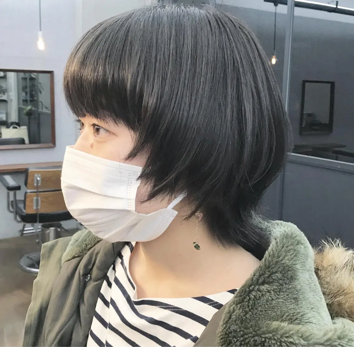 ショート カラー アッシュ アッシュグレー ブリーチ ケアブリーチ イルミナカラー カット ヘアカラー トリートメント ✂︎ウルフ・ショート ✂︎MIKUNIのヘアスタイル