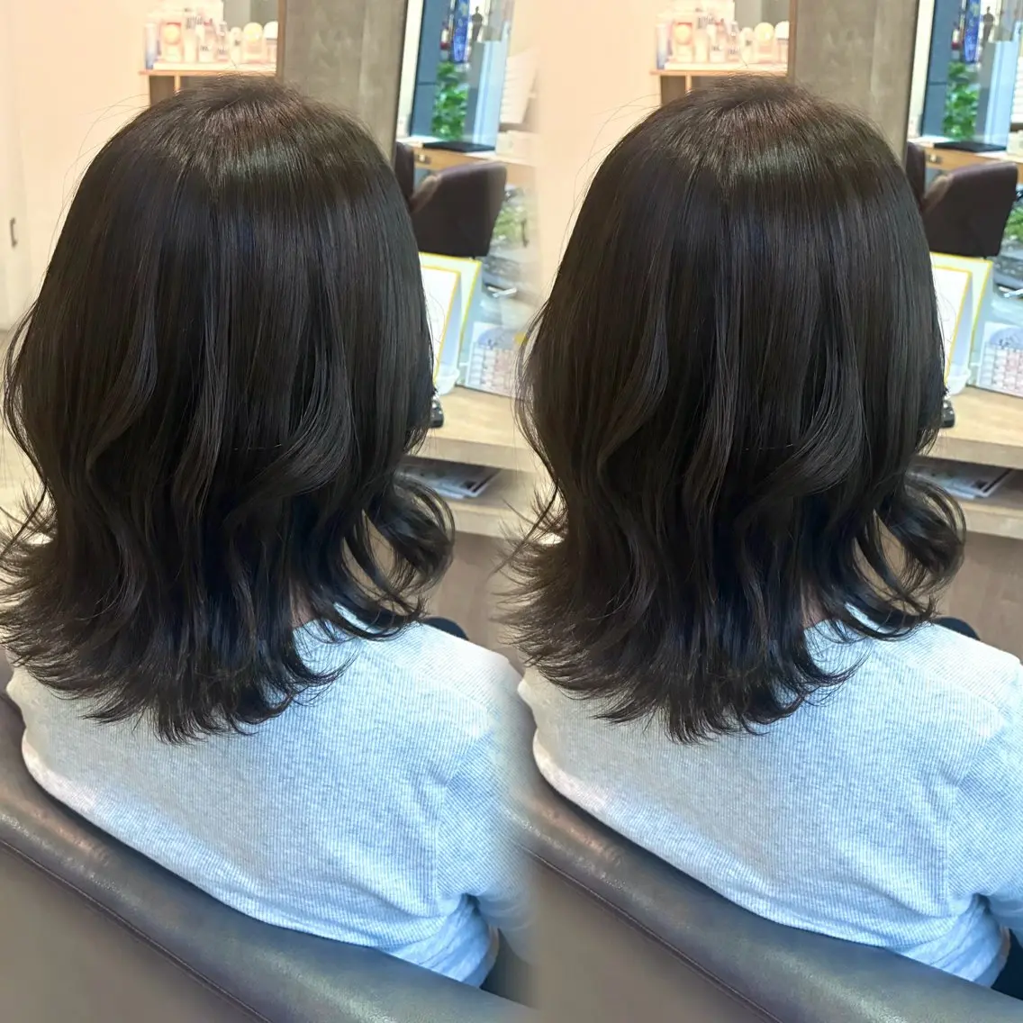 ミディアム カット ヘアカラー 透明感カラー💎✨/ 西中/KUREAのヘアスタイル