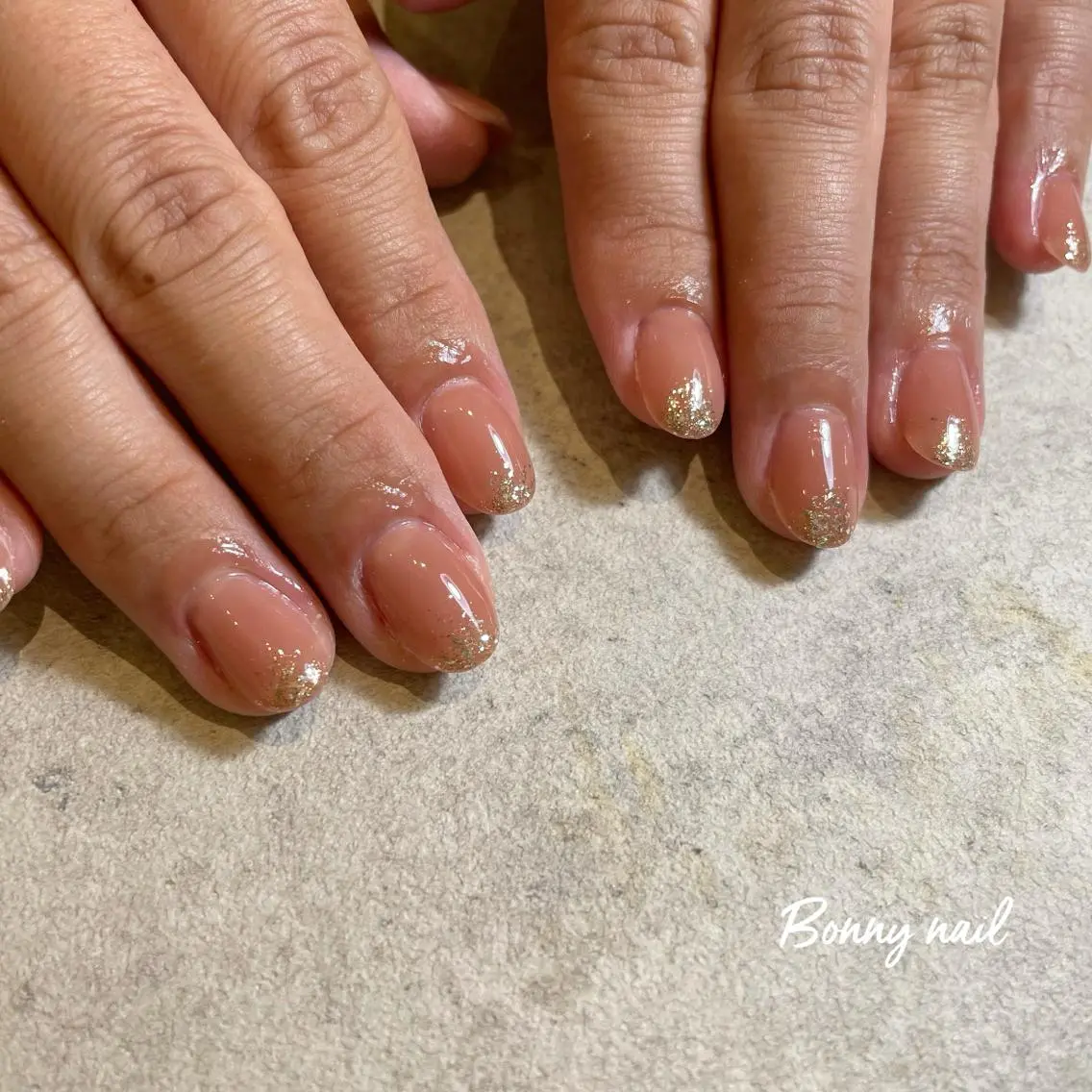 ショート ネイル スカルプネイル BONNY NAIL 【えみか】のネイルデザイン