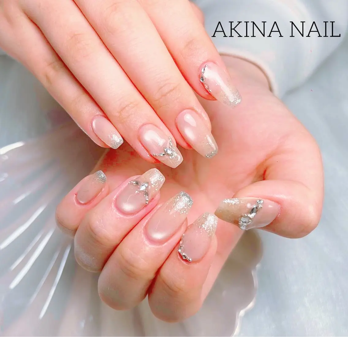 セミロング ハンドネイル Akina Nail 亀戸のネイルデザイン