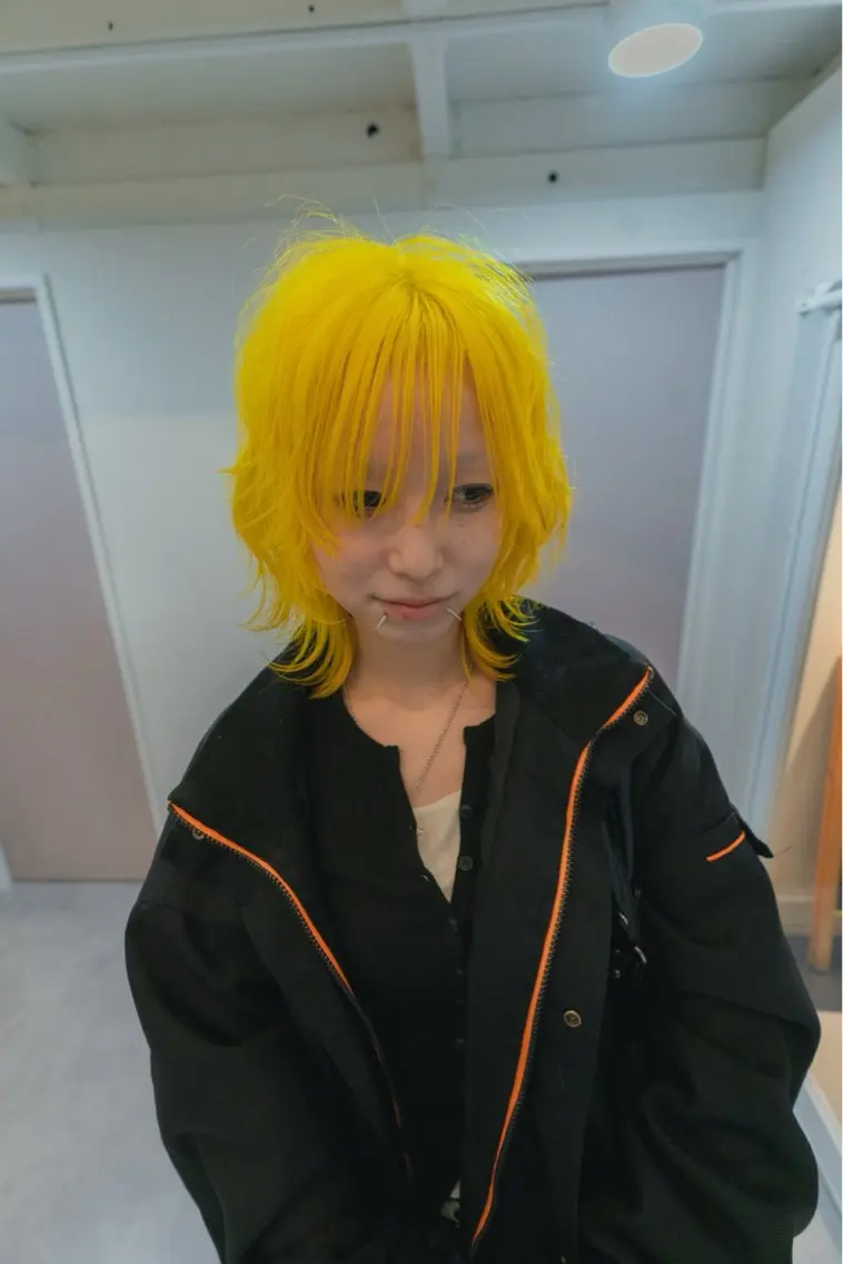 ミディアム カラー kyon.hair 韓国カットカラーのヘアスタイル