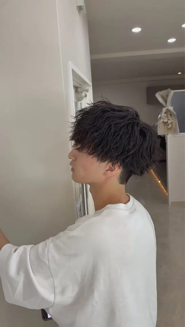 メンズカット＋ダメージレスクリームパーマ✨|（艶感・束感・長持ち◎）柔らかく綺麗なカール感が欲しい方にお勧め🔥の写真
